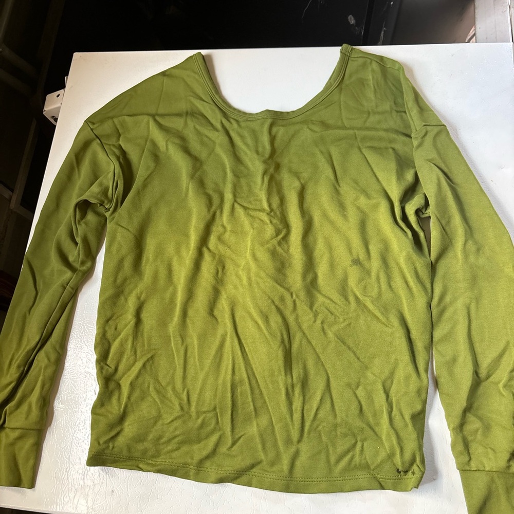 CAbi Green Long Sleeve Blouse